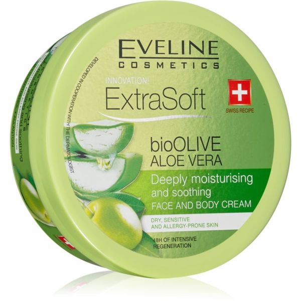 Eveline Cosmetics Eveline Cosmetics Extra Soft хидратиращ и успокояващ крем за чувствителна кожа Bio Olive & Aloe Vera 175 мл.