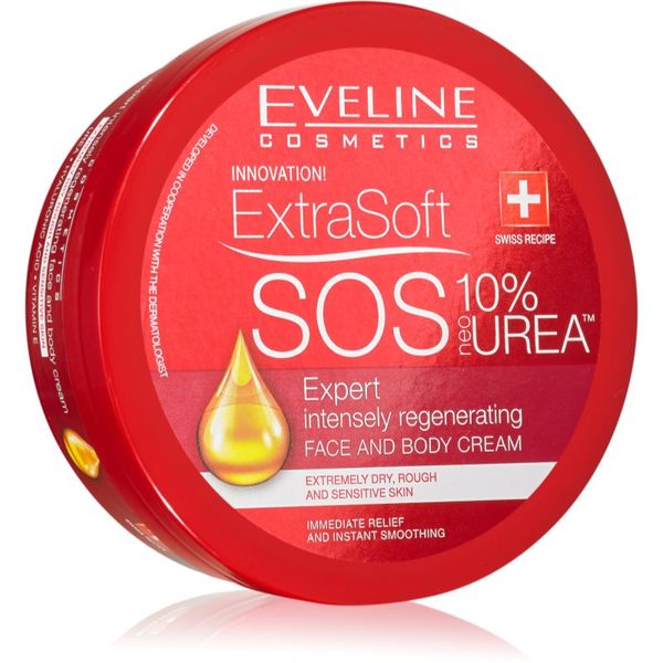 Eveline Cosmetics Eveline Cosmetics Extra Soft SOS интензивен регенериращ крем за тяло и лице 175 мл.