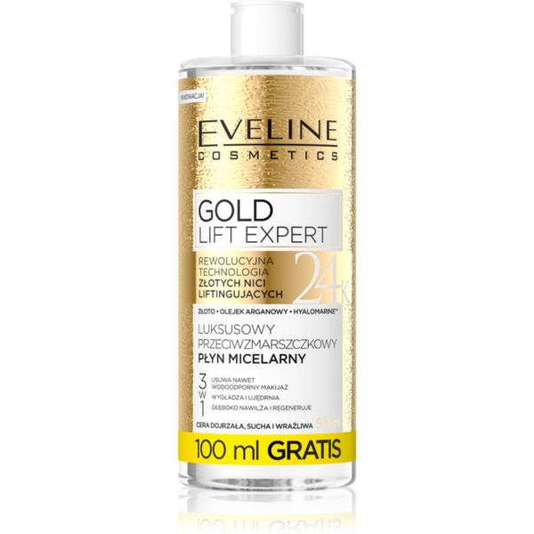 Eveline Cosmetics Eveline Cosmetics Gold Lift Expert почистваща мицеларна вода за зряла кожа 500 мл.