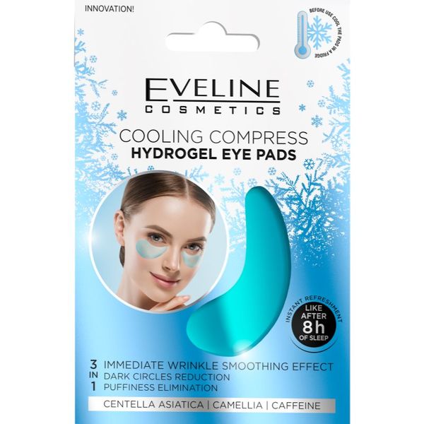 Eveline Cosmetics Eveline Cosmetics Hydra Expert хидрогелова маска за зоната около очите с охлаждащ ефект 2 бр.