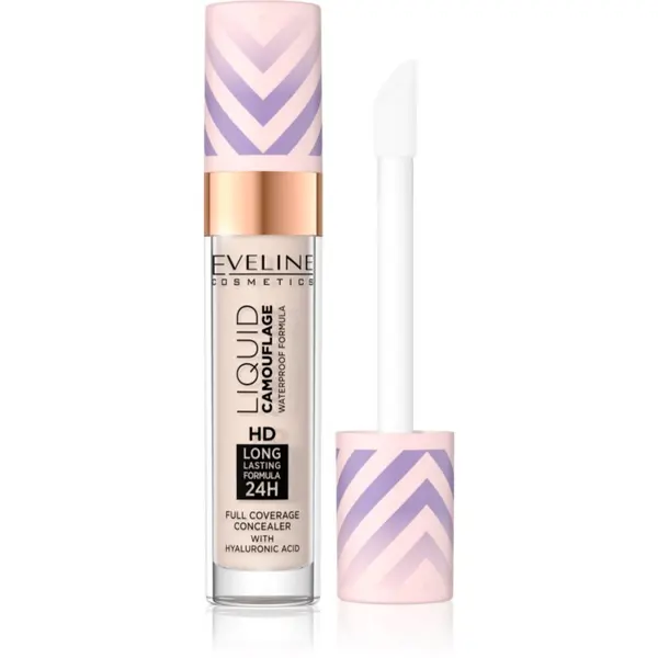 Eveline Cosmetics Eveline Cosmetics Liquid Camouflage водоустойчив коректор с хиалуронова киселина цвят 01 Light Porcelain 7.5 мл.