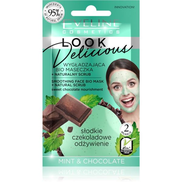 Eveline Cosmetics Eveline Cosmetics Look Delicious Mint & Chocolate овлажняваща и изглаждаща маска с шоколад 10 мл.