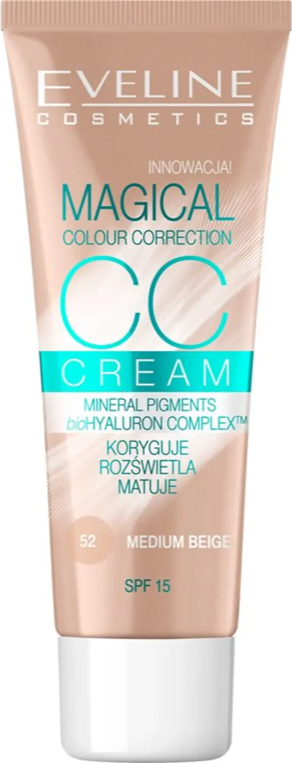 Eveline Cosmetics Eveline Cosmetics Magical Colour Correction CC крем SPF 15 цвят 52 Medium Beige 30 мл.