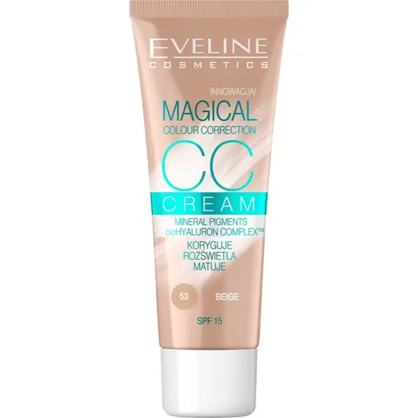 Eveline Cosmetics Eveline Cosmetics Magical Colour Correction CC крем SPF 15 цвят 53 Beige 30 мл.