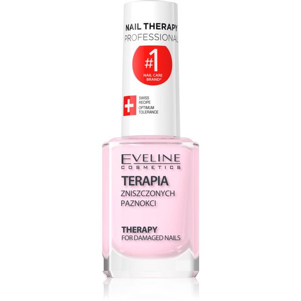 Eveline Cosmetics Eveline Cosmetics Nail Therapy Professional подсилващ лак за салби и увредени нокти с кератин 12 мл.