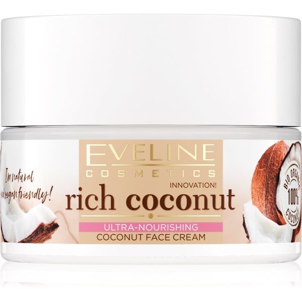Eveline Cosmetics Eveline Cosmetics Rich Coconut силно хидратиращ крем дневен и нощен 50 мл.