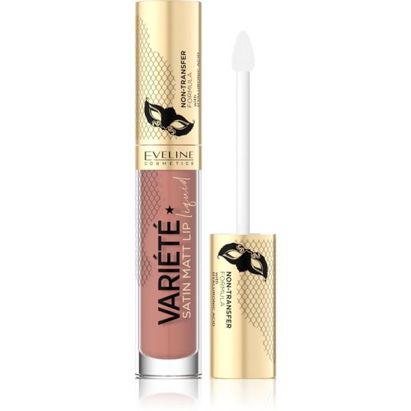 Eveline Cosmetics Eveline Cosmetics Variété течно червило с матиращ завършек цвят 01 Caramel Cake 4,5 мл.