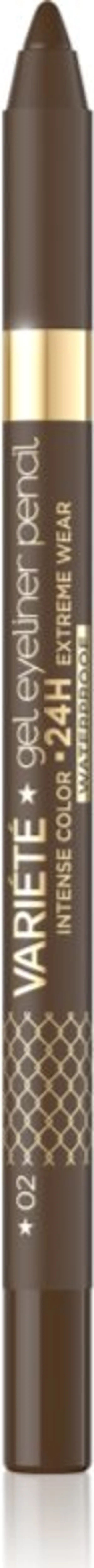 Eveline Cosmetics Eveline Cosmetics Variété водоустойчив гел-молив за очи цвят 02 Brown 1 бр.
