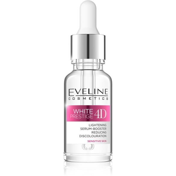 Eveline Cosmetics Eveline Cosmetics White Prestige 4D изсветляващ серум против пигментни петна за чувствителна кожа на лицето 18 мл.