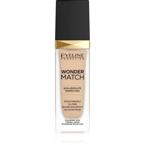 Eveline Cosmetics Eveline Cosmetics Wonder Match дълготраен течен фон дьо тен с хиалуронова киселина цвят 10 Light Vanilla 30 мл.
