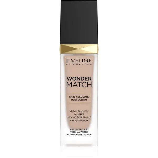 Eveline Cosmetics Eveline Cosmetics Wonder Match дълготраен течен фон дьо тен с хиалуронова киселина цвят 35 Sunny Beige 30 мл.