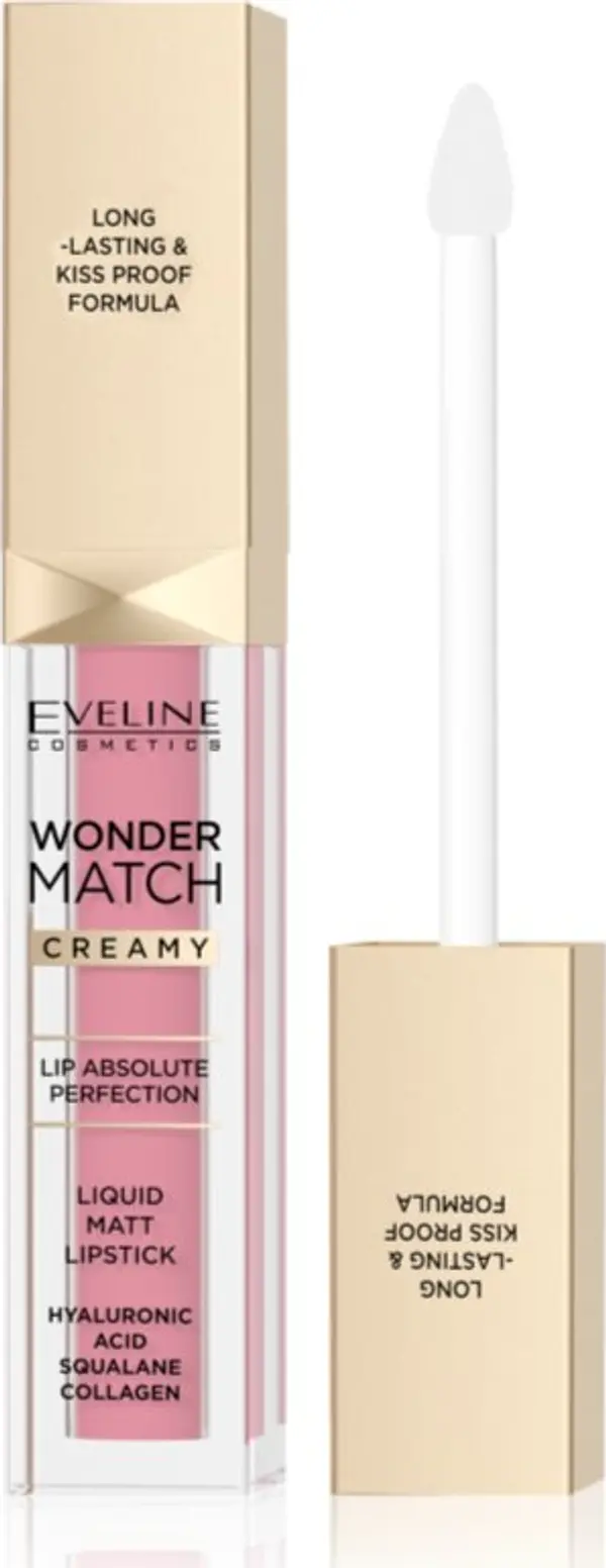 Eveline Cosmetics Eveline Cosmetics Wonder Match дълготрайно матово течно червило с хиалуронова киселина цвят 01 Angel Rose 6.8 мл.