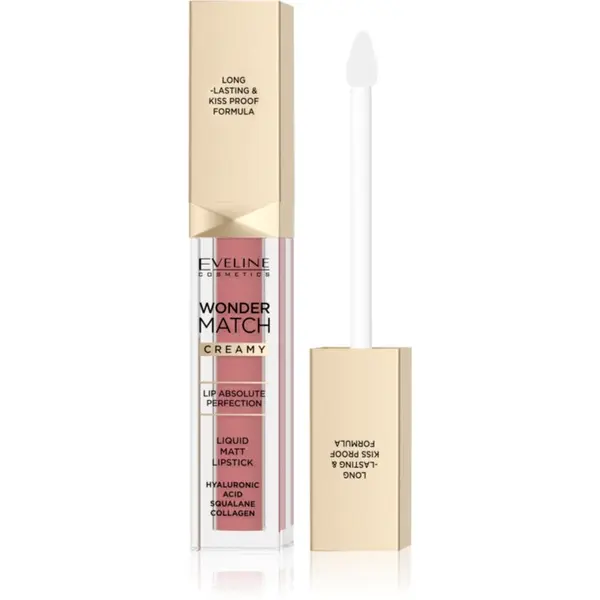 Eveline Cosmetics Eveline Cosmetics Wonder Match дълготрайно матово течно червило с хиалуронова киселина цвят 05 Sweet Nude 6,8 мл.