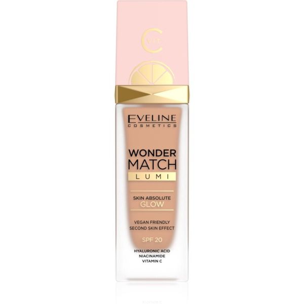 Eveline Cosmetics Eveline Cosmetics Wonder Match Lumi хидратиращ фон дьо тен с изглаждащ ефект SPF 20 цвят 25 Sand Beige 30 мл.
