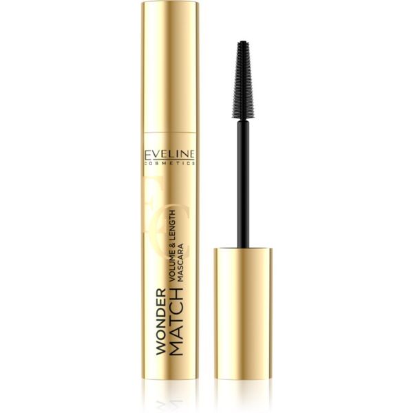 Eveline Cosmetics Eveline Cosmetics Wonder Match спирала за обем и сгъстяване на миглите цвят Black 7 мл.