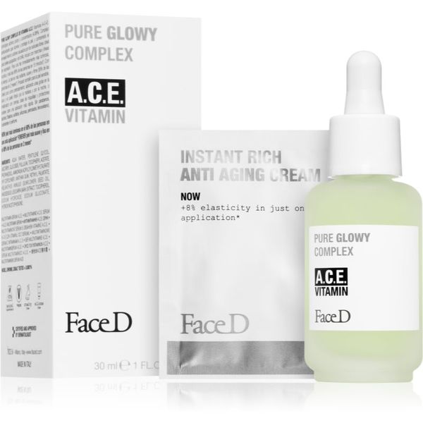 Face D Face D Pure Glowy Complex антиоксидантен серум с витамини A, C, E 30 мл.