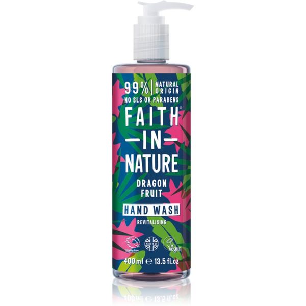 Faith In Nature Faith In Nature Dragon Fruit натурален течен сапун за ръце с ревитализиращ ефект 400 мл.