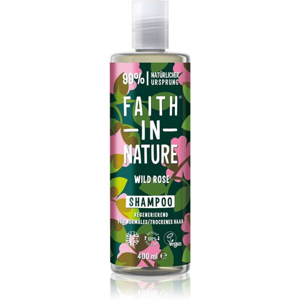 Faith In Nature Faith In Nature Wild Rose регенериращ шампоан  за нормална към суха коса 400 мл.