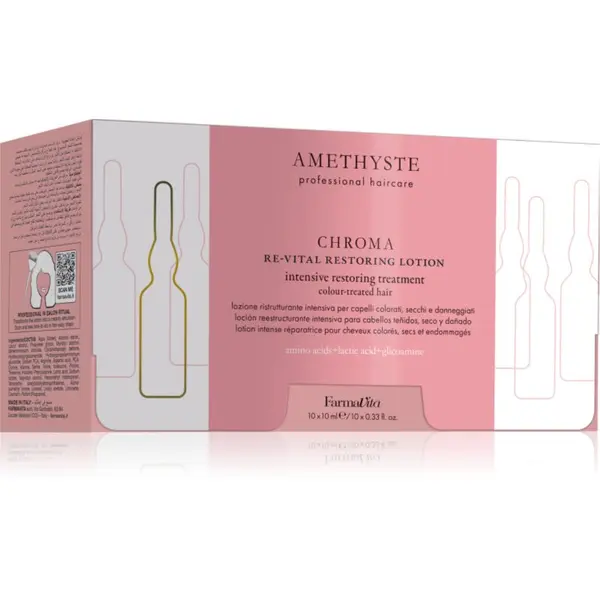 FarmaVita FarmaVita Amethyste Chroma копринена регенерираща грижа за боядисана коса 10x10 мл.