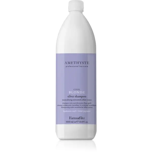 FarmaVita FarmaVita Amethyste Cool Blonde лилав шампоан за блонд коса и коса с кичури 1000 мл.