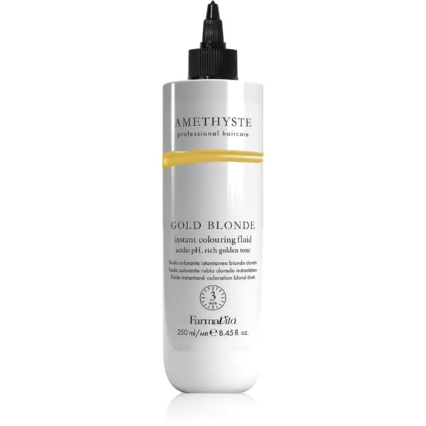 FarmaVita FarmaVita Amethyste Instant Colouring Fluid Възстановяваща цветна маска за руса коса цвят Gold Blonde 250 мл.