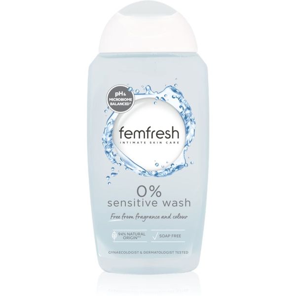 Femfresh Femfresh Sensitive измиваща емулсия за интимна хигиена без парфюм 250 мл.