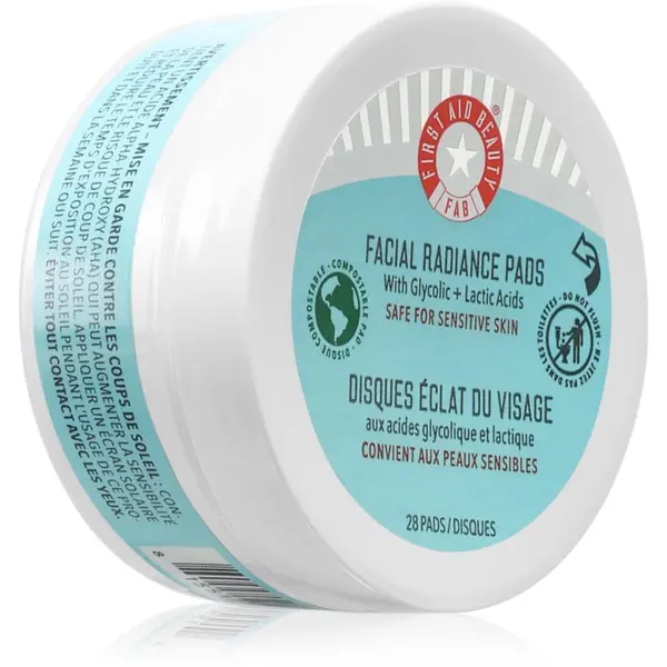 First Aid Beauty First Aid Beauty Facial Radiance Pads ексфолиращи възглавнички за освежаване и изглаждане на кожата 28 бр.