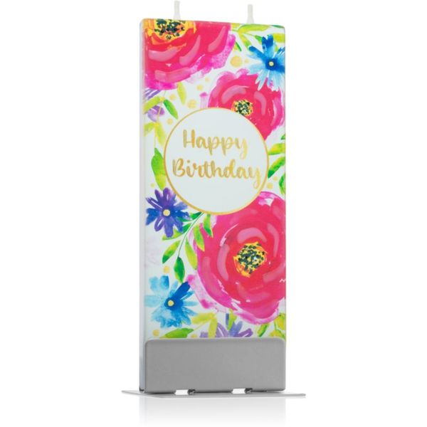 Flatyz Flatyz Greetings Happy Birthday Flowers свещ 6x15 см