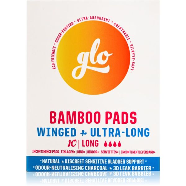 FLO FLO GLO Bamboo Pads превръзки при инконтиненция с крилца Long 10 бр.