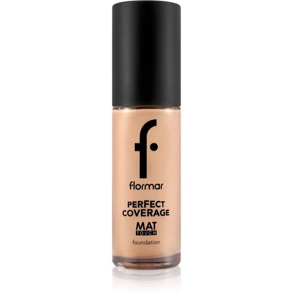 flormar flormar Perfect Coverage Mat Touch Foundation матиращ фон дьо тен за комбинирана към мазна кожа цвят 308 Fair Ivory 30 мл.