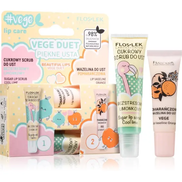 FlosLek Laboratorium FlosLek Laboratorium Set Vege Duet комплект за устни 2 бр.
