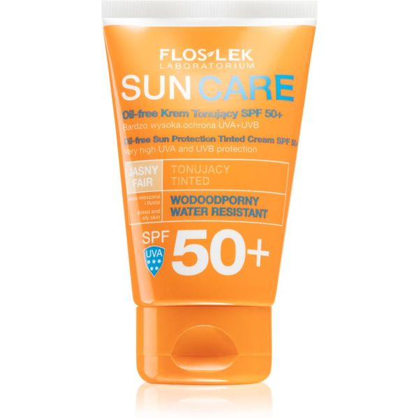 FlosLek Laboratorium FlosLek Laboratorium Sun Care Derma тониращ защитен крем за смесена и мазна кожа SPF 50+ 50 мл.