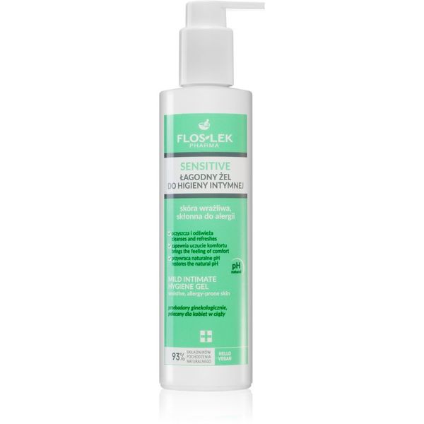 FlosLek Pharma FlosLek Pharma Sensitive нежен гел за интимна хигиена за чувствителна кожа 225 мл.