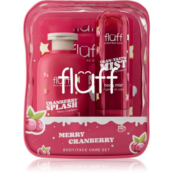 Fluff Fluff Christmas Glow Merry Cranberry коледен подаръчен комплект