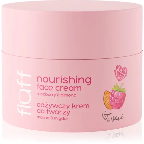 Fluff Fluff Raspberries & Almonds крем за лице с подхранващ ефект 50 мл.