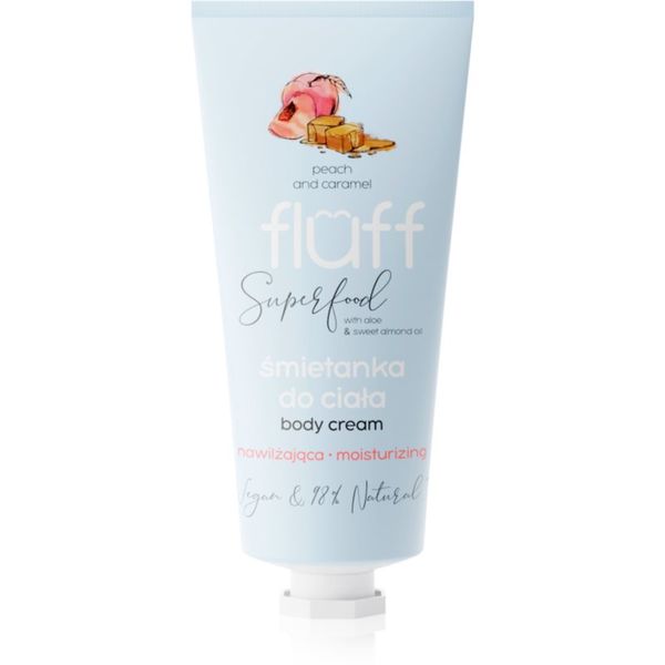 Fluff Fluff Superfood Peach & Caramel хидратиращ лосион за тяло Aloe & Sweet Almond Oil 150 мл.