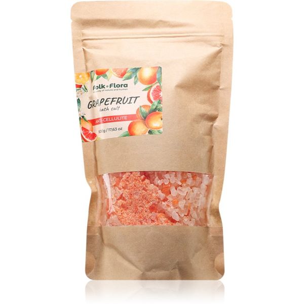 Folk & Flora Folk & Flora Grapefruit соли за вана с успокояващ ефект 500 гр.