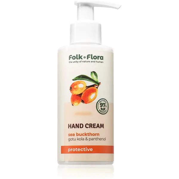 Folk & Flora Folk & Flora Sea Buckthorn защитен крем за ръце с подхранващ ефект 150 мл.