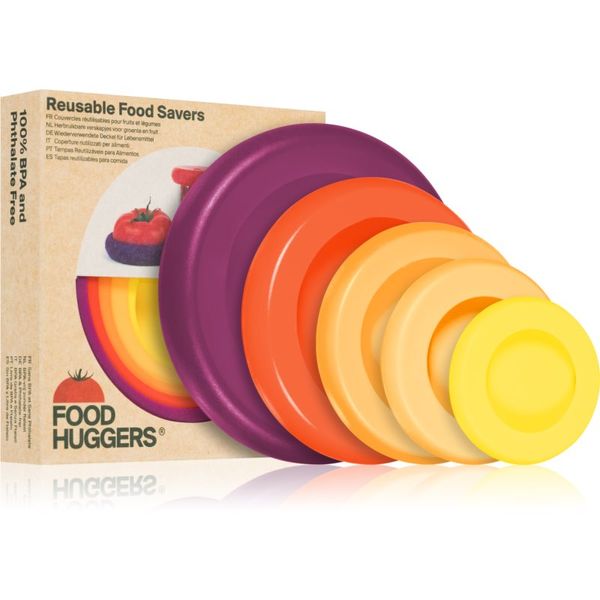 Food Huggers Food Huggers Food Huggers Set комплект силиконови капаци за плодове и зеленчуци боя Orange 5 бр.