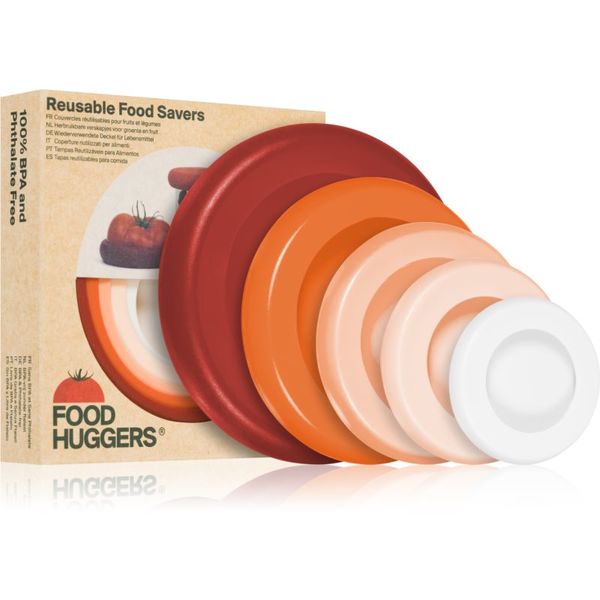 Food Huggers Food Huggers Food Huggers Set комплект силиконови капаци за плодове и зеленчуци боя Terracotta 5 бр.