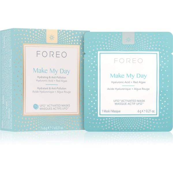 FOREO FOREO UFO™ Make My Day защитна маска за лице с хидратиращ ефект 7 x 6 гр.