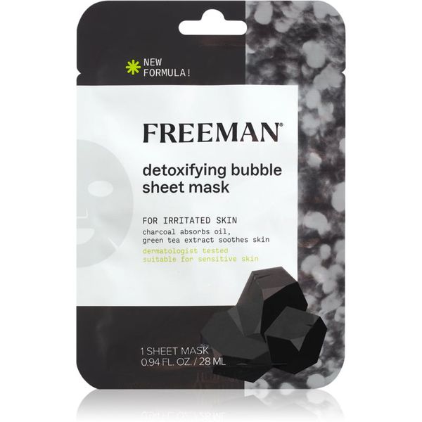 Freeman Freeman Essentials Charcoal & Green Tea Хидратираща платнена маска за мазна кожа 28 мл.