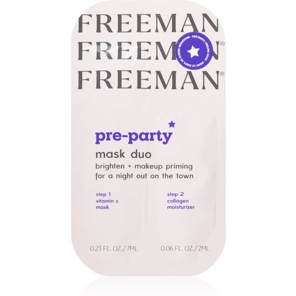 Freeman Freeman Pre-Party озаряваща маска за лице дуо 9 мл.