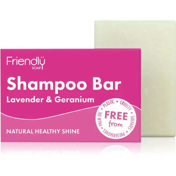 Friendly Soap Friendly Soap Natural Shampoo Bar Lavender & Geranium натурален сапун За коса 95 гр.