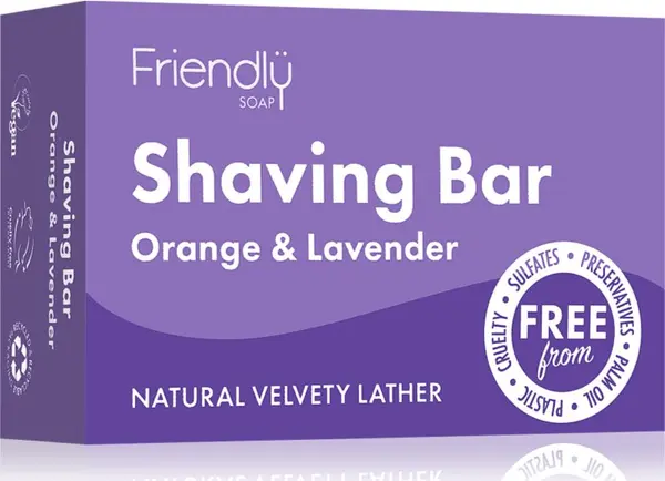 Friendly Soap Friendly Soap Shaving Bar Orange & Lavender натурален сапун бръснене 95 гр.