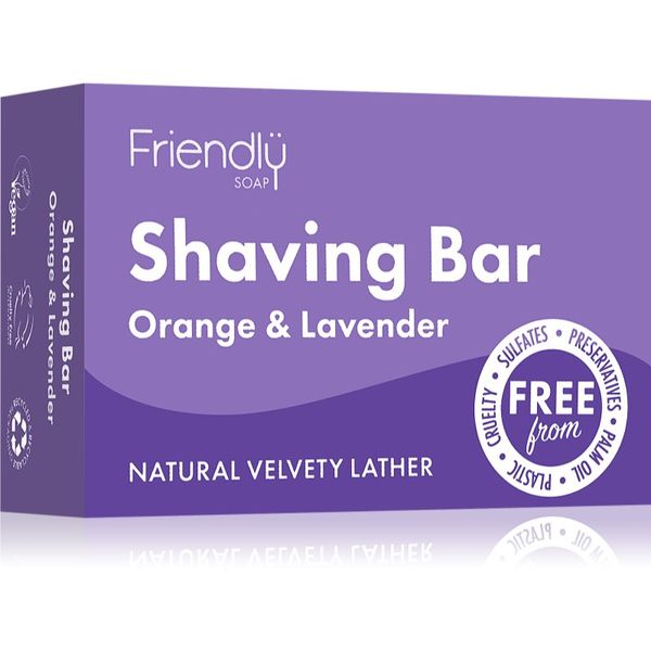 Friendly Soap Friendly Soap Shaving Bar Orange & Lavender натурален сапун бръснене 95 гр.