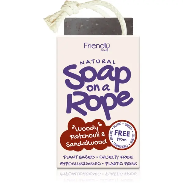 Friendly Soap Friendly Soap Soap on a Rope Patchouli & Sandalwood натурален сапун 95 гр.