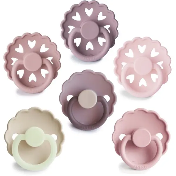 FRIGG FRIGG 6-Pack Pacifiers Round Silicone Size 2 биберон Blooming Love 6 бр.