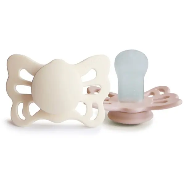 FRIGG FRIGG Butterfly Size 1:0-6 months биберон Cream/Blush 2 бр.