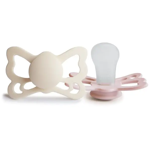 FRIGG FRIGG Butterfly Size 2:6-18 months биберон Cream/Blush 2 бр.